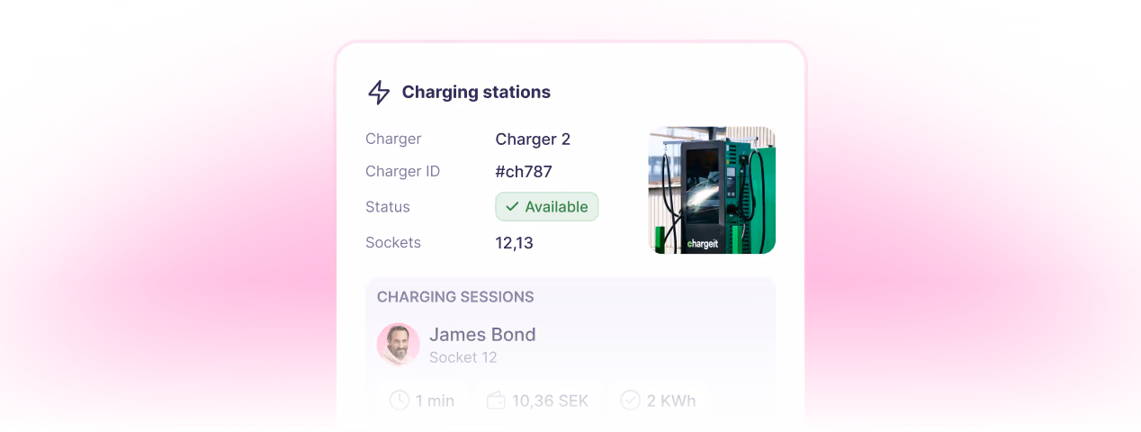Feature of the app - Charging stations