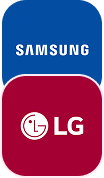 Samsung and LG logos
