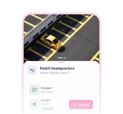 App screen: ev chargers control