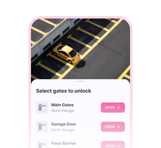 App screen: gate management
