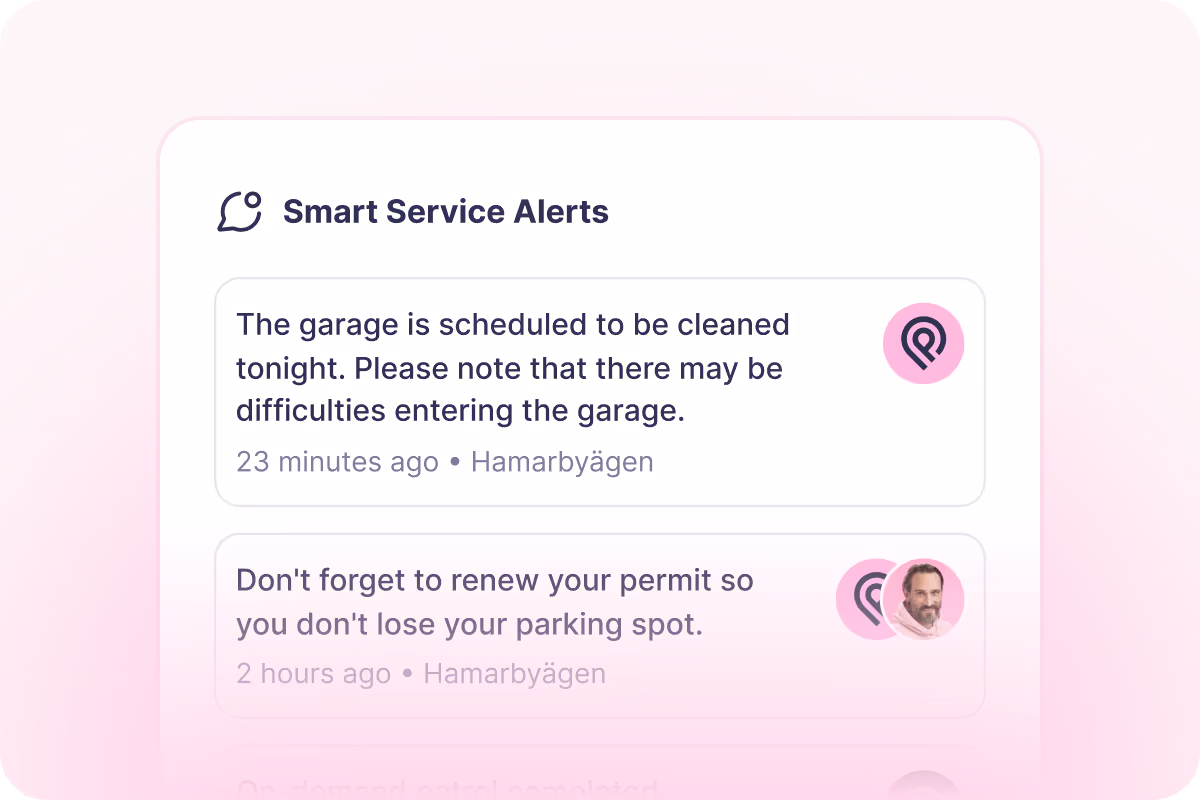 Parkit App: Smart Service Alerts