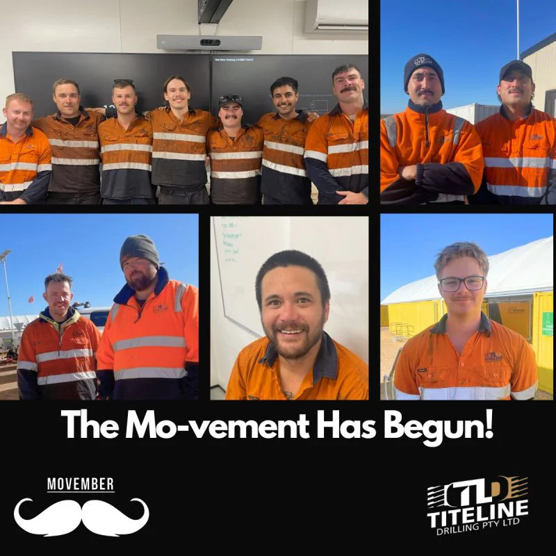 A photo celebrating Titeline's Movember participants