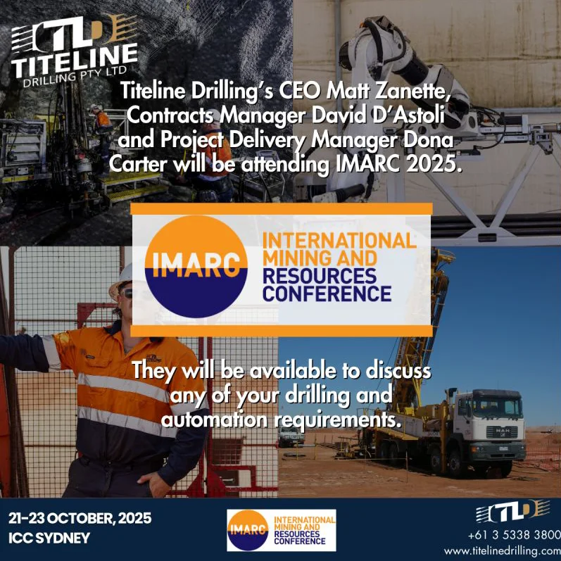 Titeline Drilling's leaders will be attending the International Mining & Resources Conference (IMARC) 2025!
