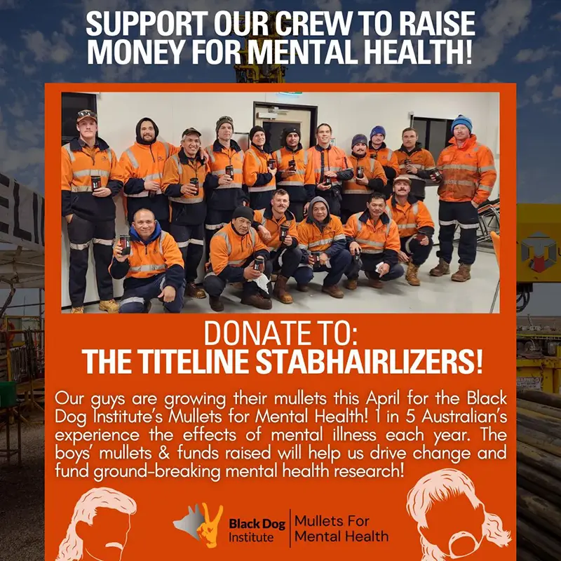 Titeline's Stabhairlizers are raising funds for the Black Dog Institute