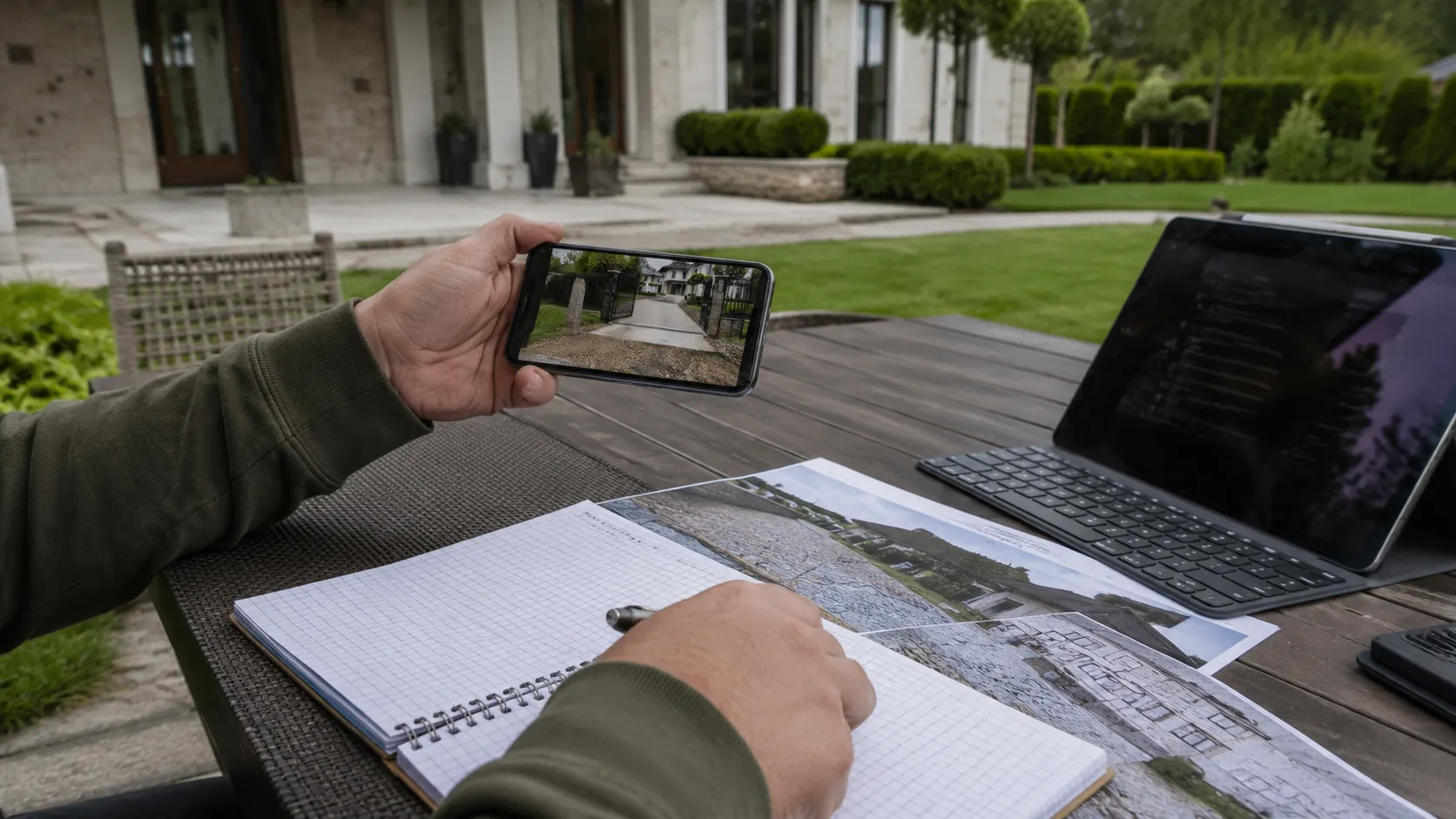 Первичная консультация по устройству заезда с фотографиями участка