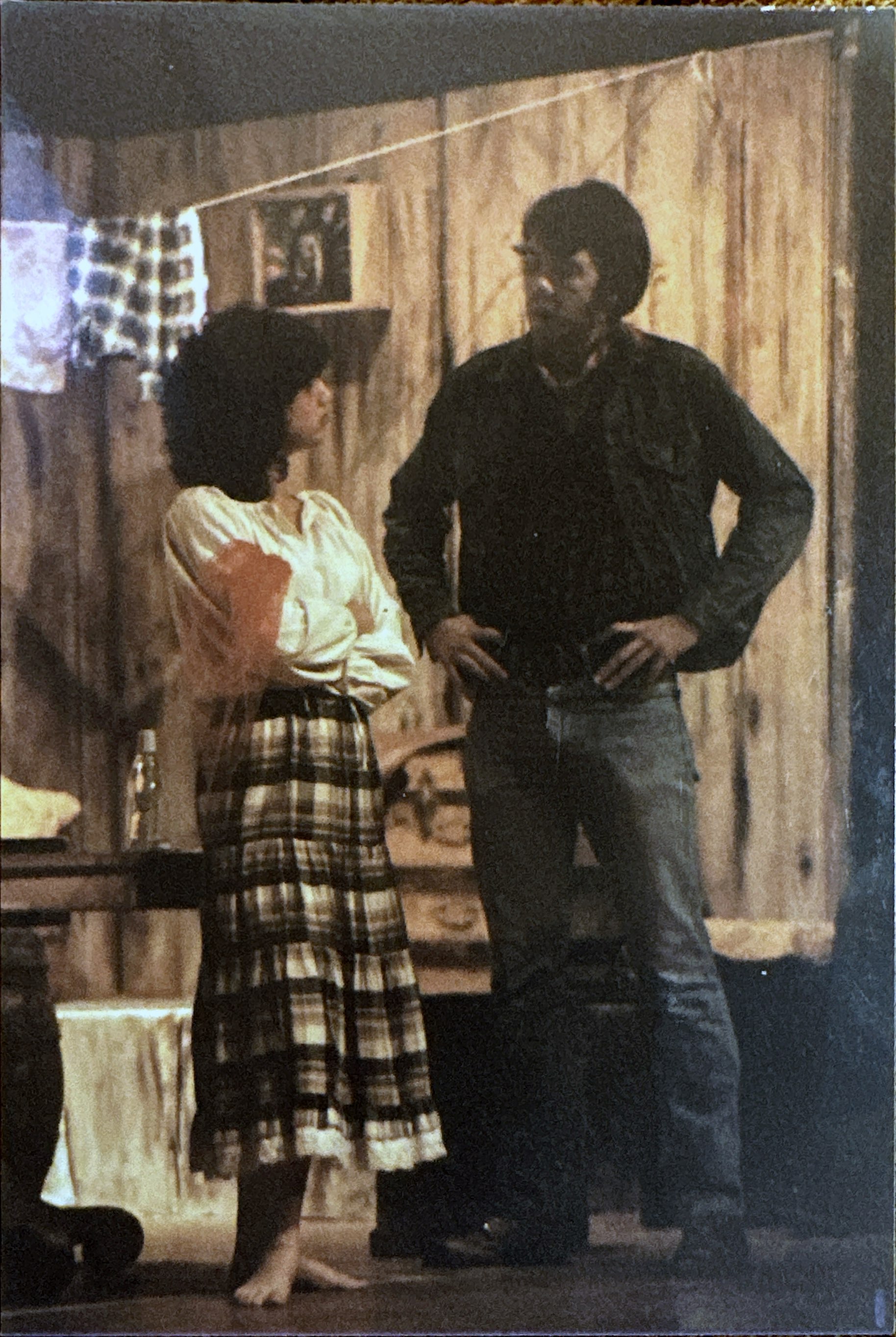Another shot of me as George from Of Mice and Men, with Jamie Stokols as Curly's Wife. In the play, George is described as "small and quick". I was never quick, and I certainly was never small, just thinner…
