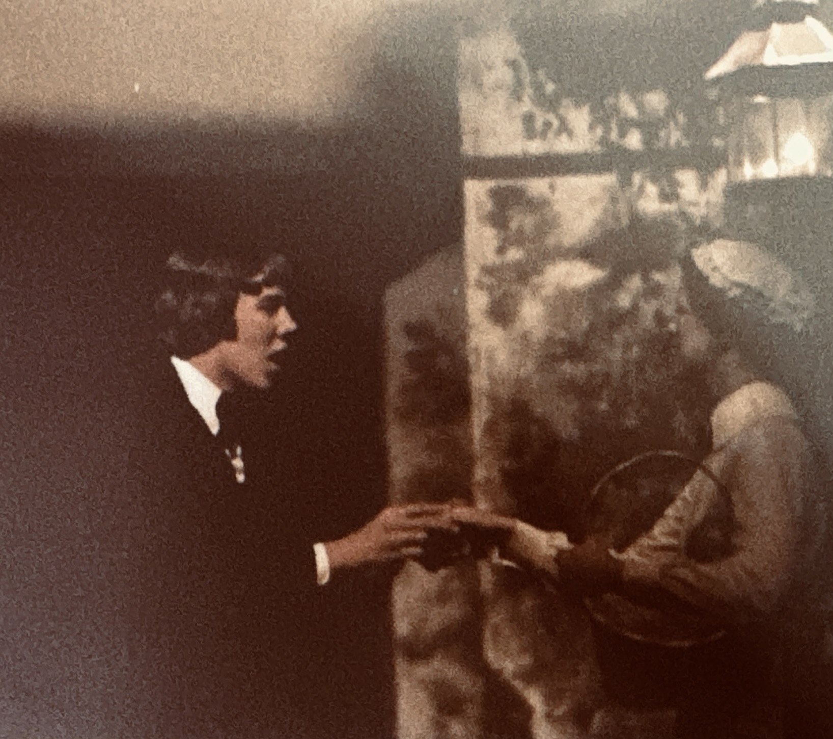 My stage debut (age 15) in My Fair Lady as Freddy Eynsford-Hill. Nice period-appropriate sideburns. Henry Higgins was played by the great New York actor Robert Stanton, who, in a wild coincidence, turns out to be Paula's second cousin once removed.