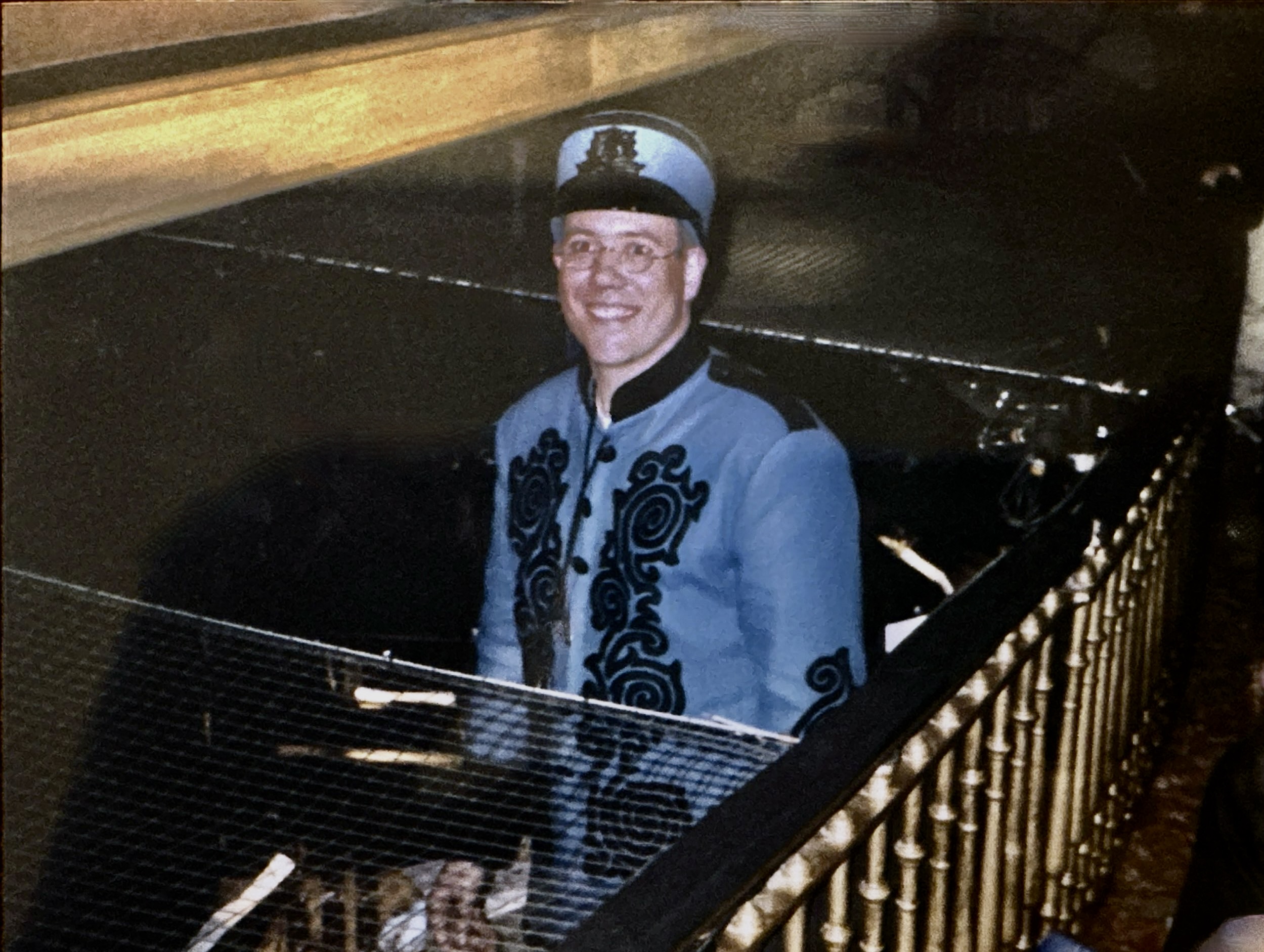 In the pit for The Music Man (2000). Blue is my color.
