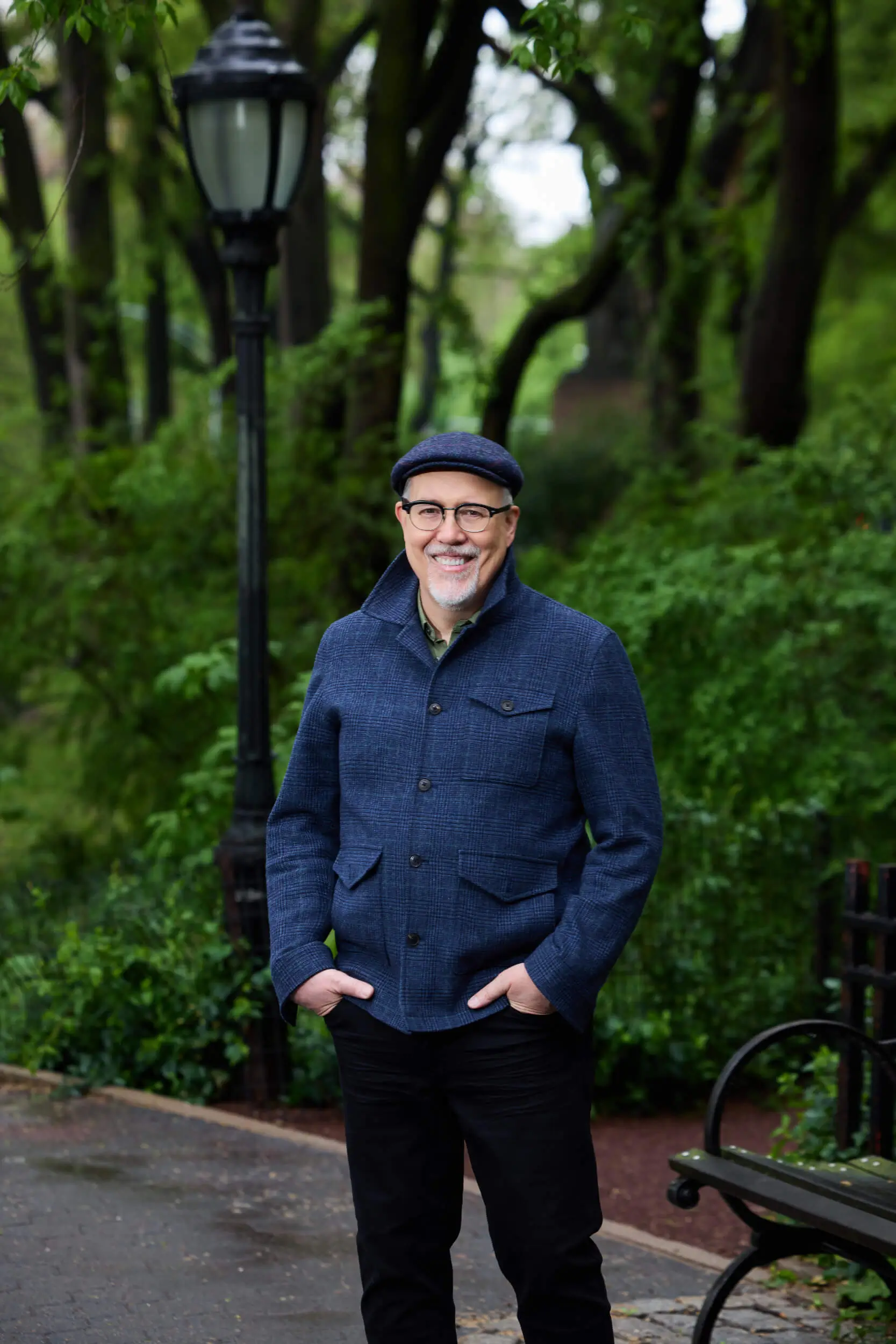 David Chase outside in NYC park