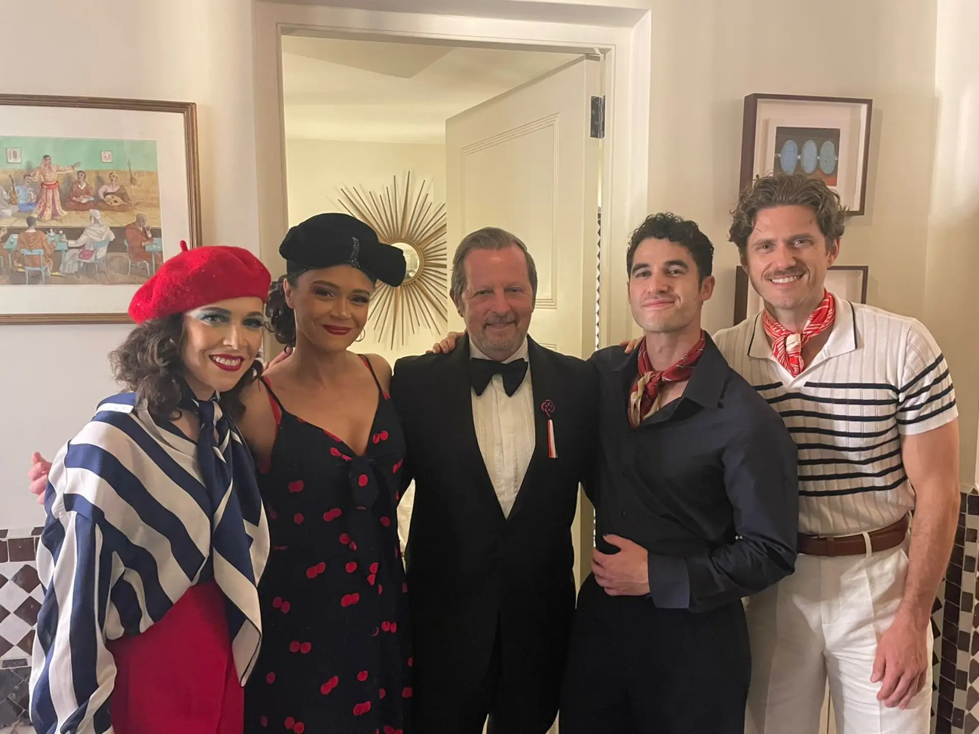 Rob Ashford with the cast of JACQUES BREL in Tangier