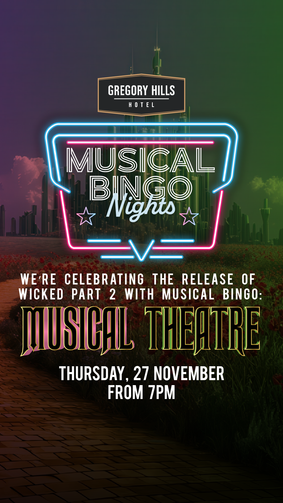 MUSICAL BINGO - MUSICAL THEATRE