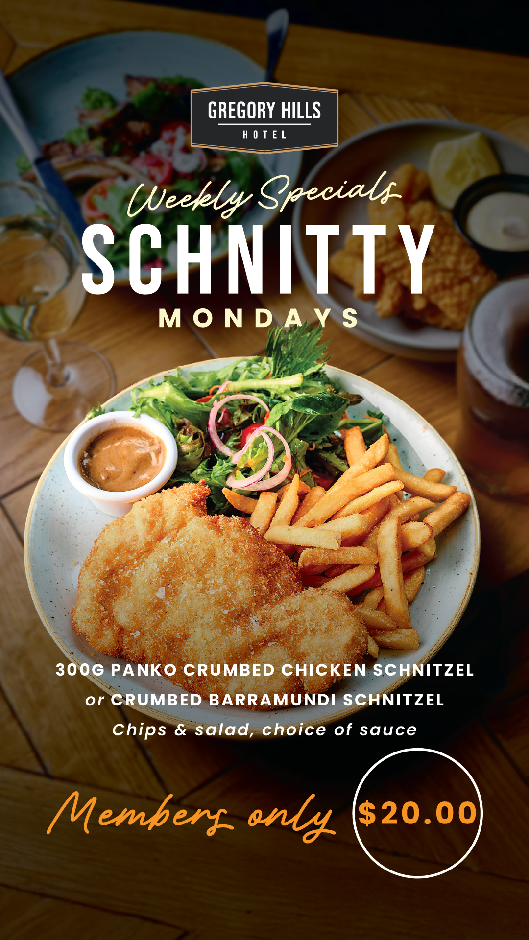 $20 SCHNITZEL MONDAYS