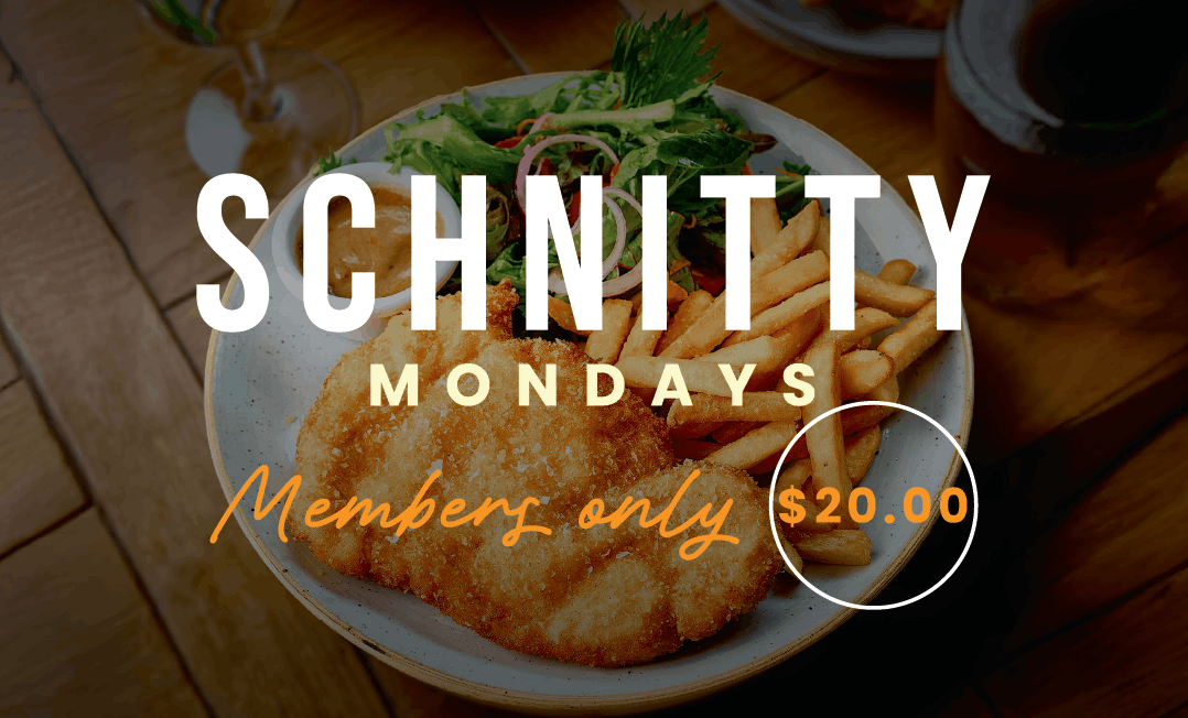 $20 SCHNITZEL MONDAYS