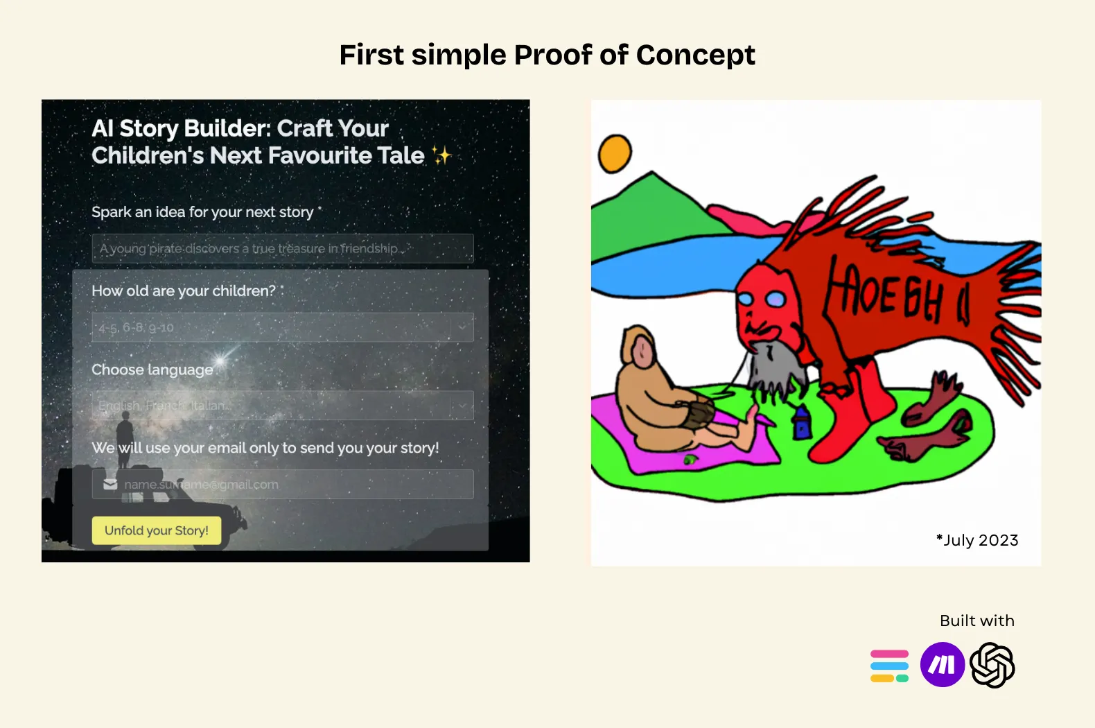 A screenshot of a website with a cartoon character.