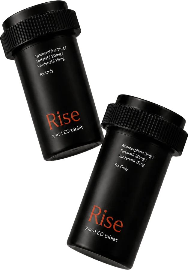 Two Rise 3-in-1 ED tablet bottles