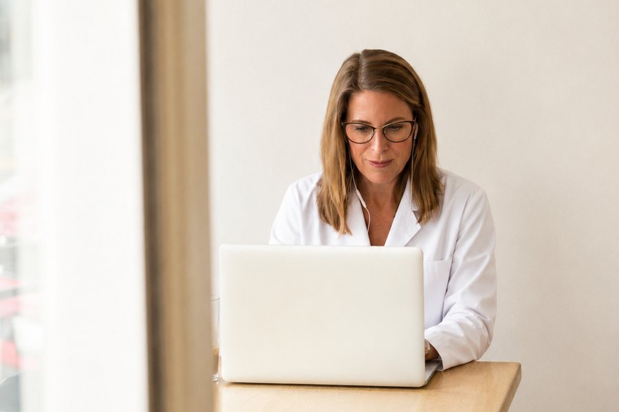 Person on an online consult with a licensed provider