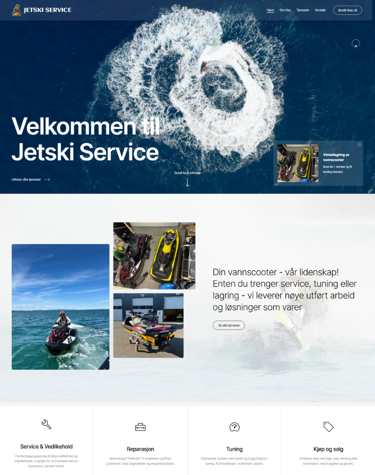 Nettside for Jetski Service