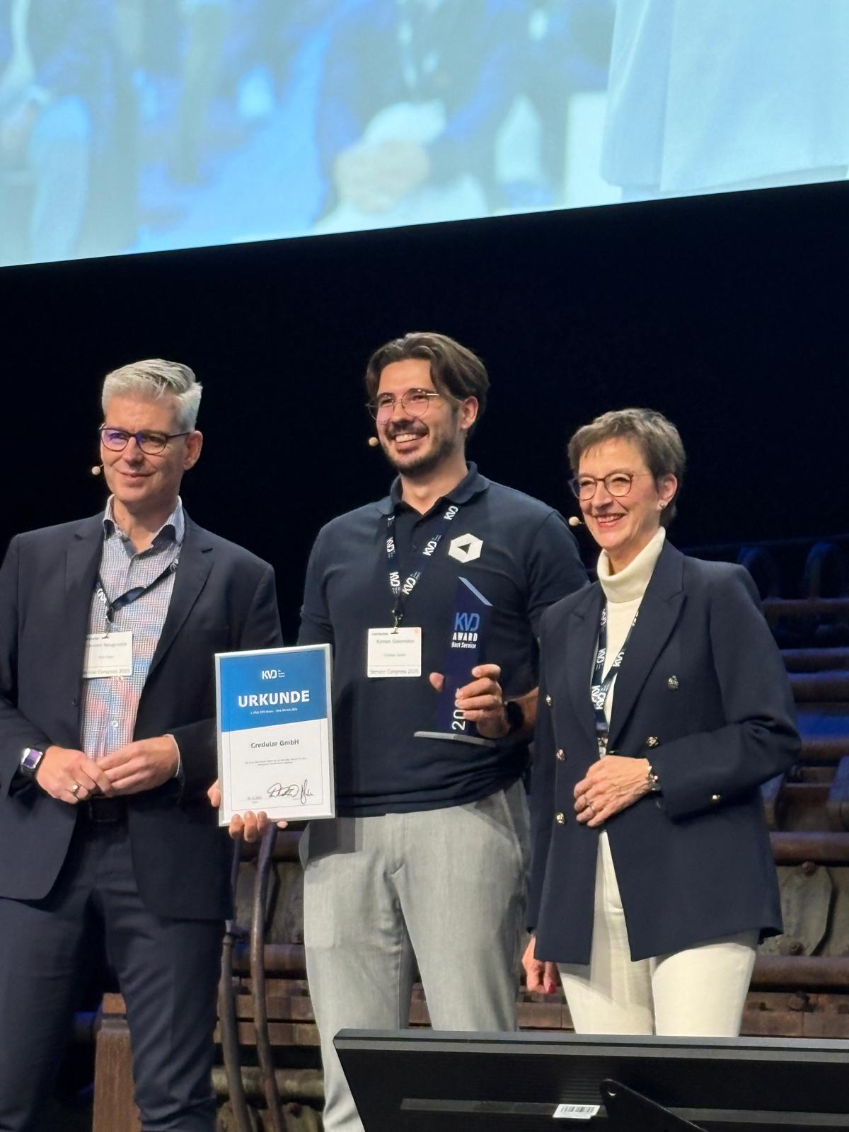 KVD Service Congress 2025: Credular gewinnt den Best Service Award