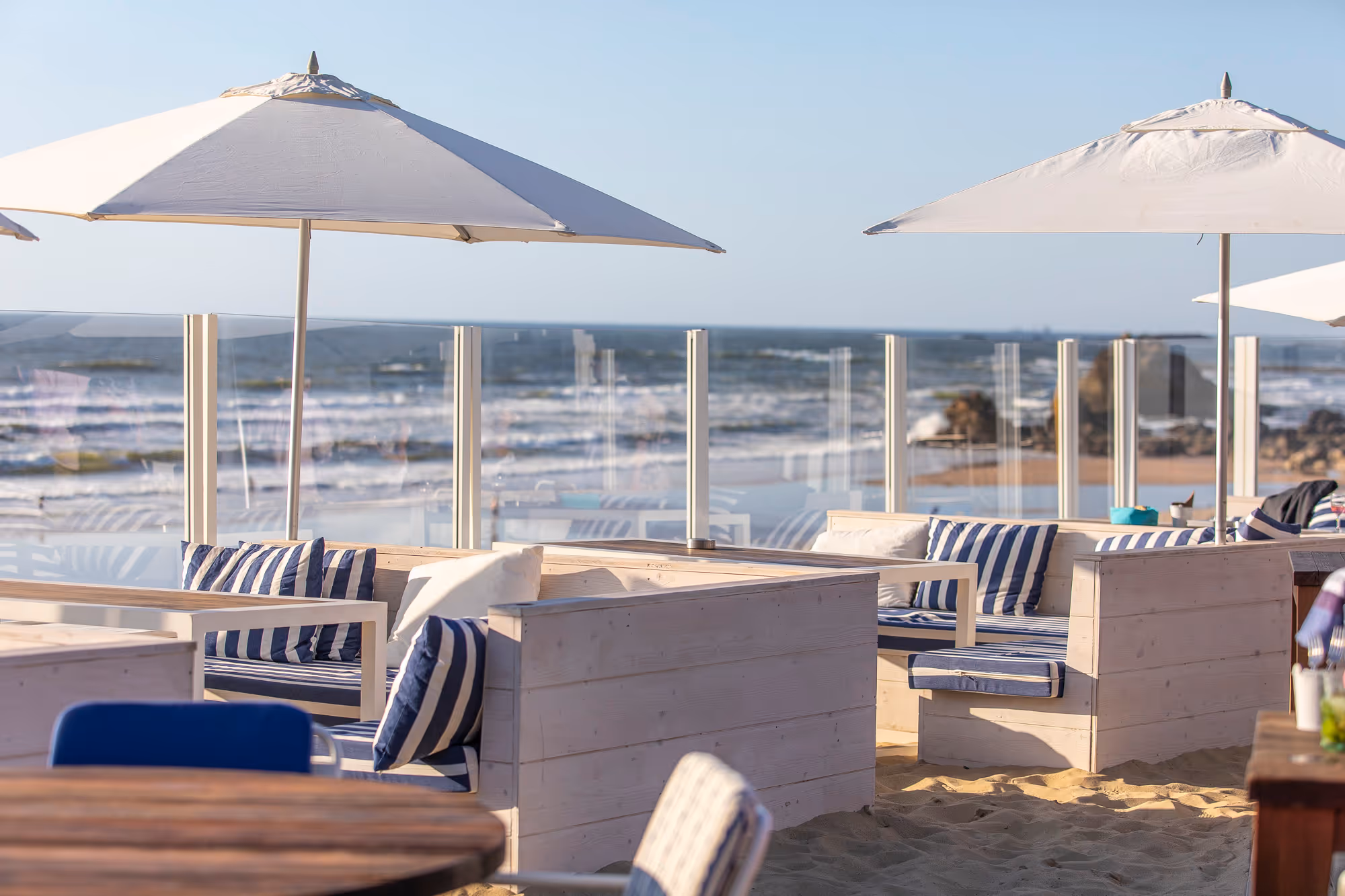 Beach terrace restaurant Blue Cargo Basque Coast