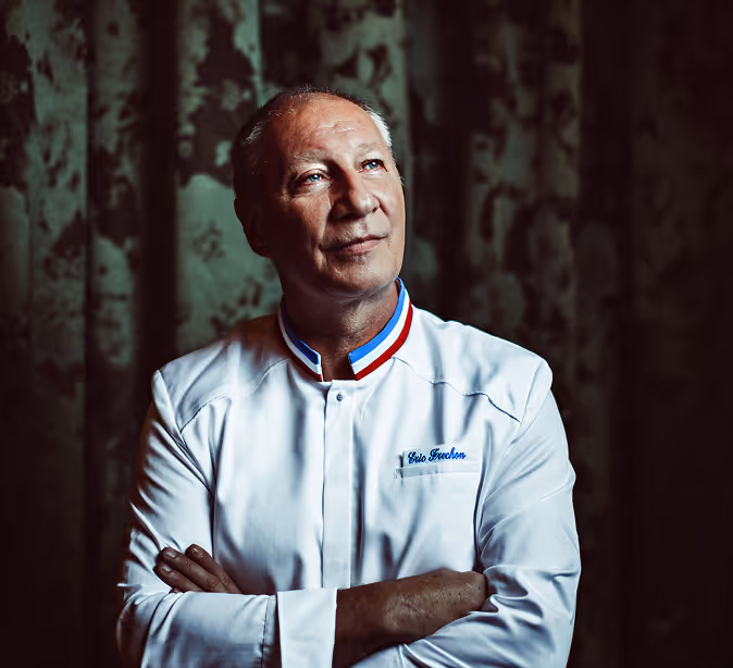 Le chef Eric Frechon pour la Ferme Saint Amour Paris