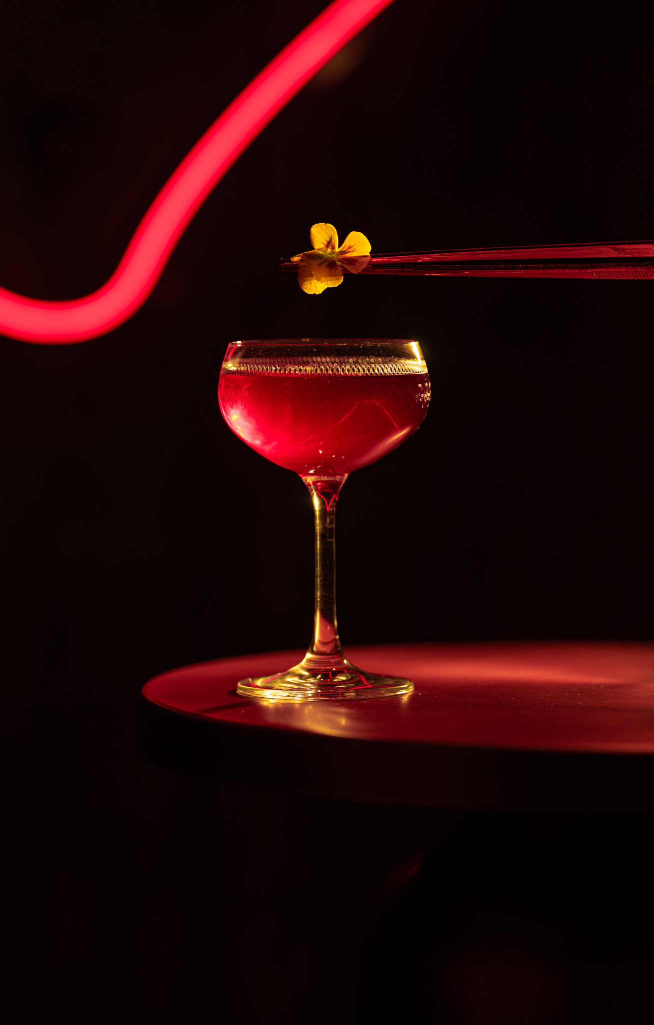 Cocktail verre et glaçon Restaurant & Bar La Ferme Saint-Amour Crans Montana