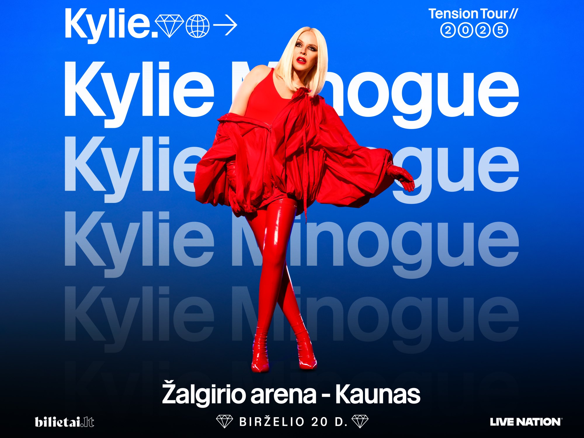 KYLIE MINOGUE Tension Tour 2025 (Renginys bus perkeltas)