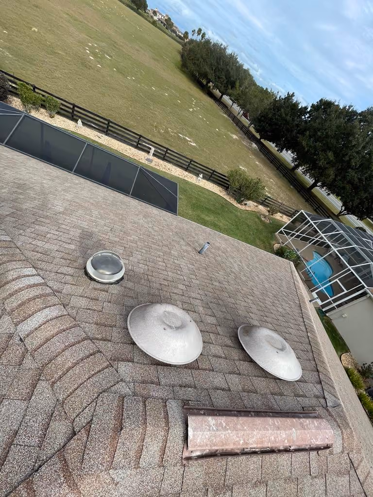 Completed roof replacement with upgraded ventilation system