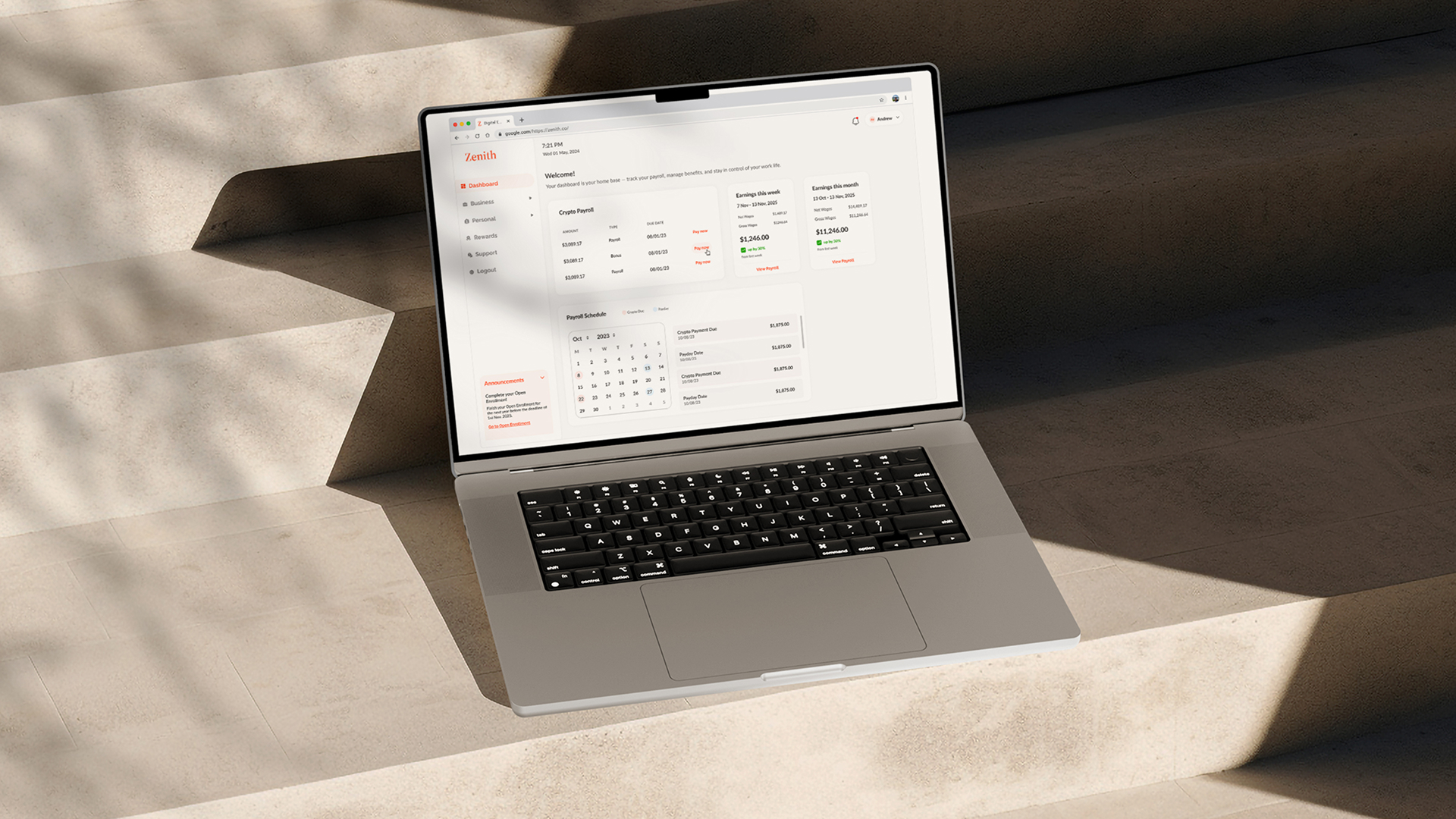 UX and UI design for Zenith - Fintech Product