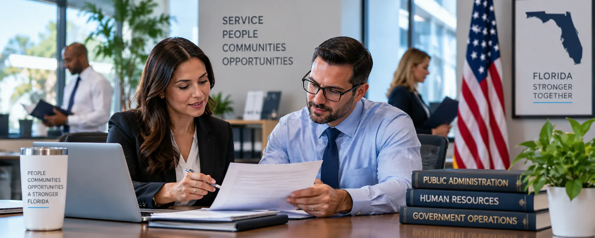 Public sector recruiters reviewing public administration and HR roles in Florida