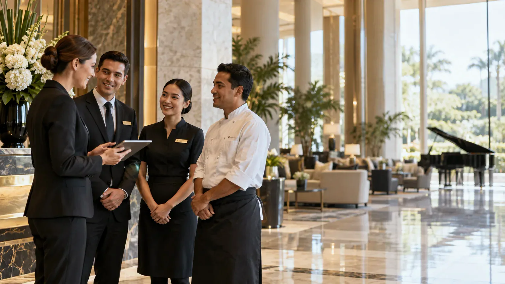 Hospitality staff placed by Ad-Vance at a Florida hotel and event venue