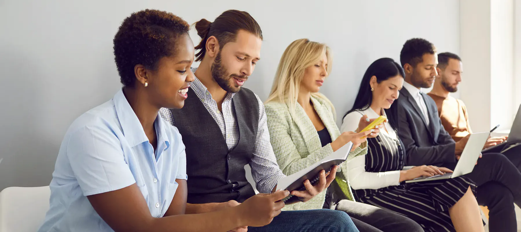 Candidates waiting for interviews arranged by a Florida RPO team