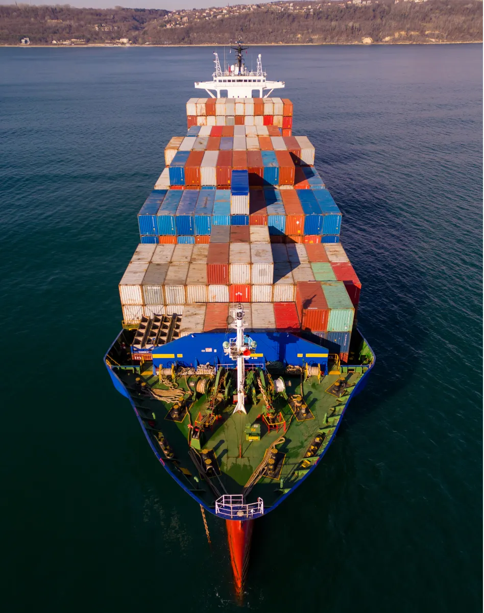 A large container vessel