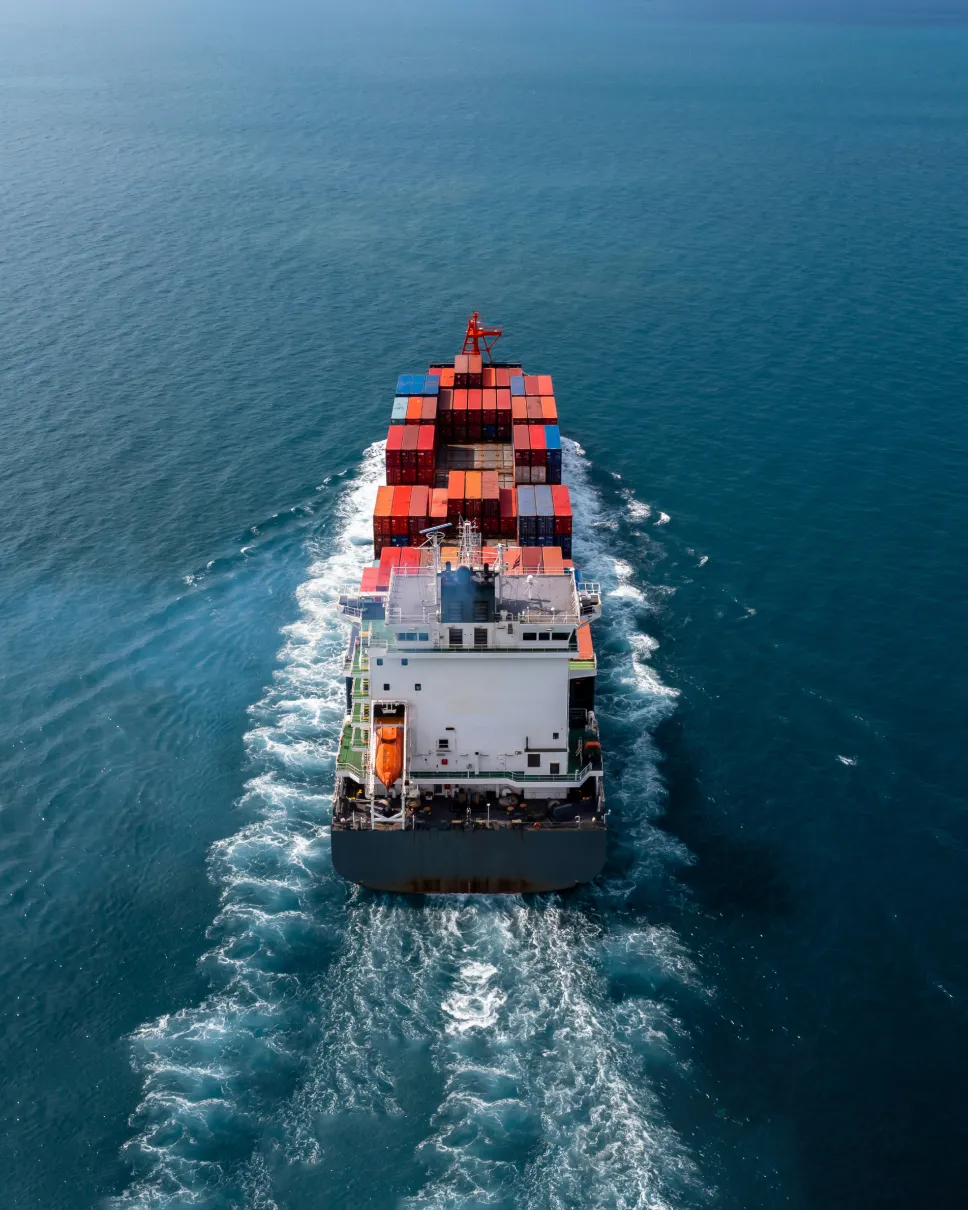 A large container ship