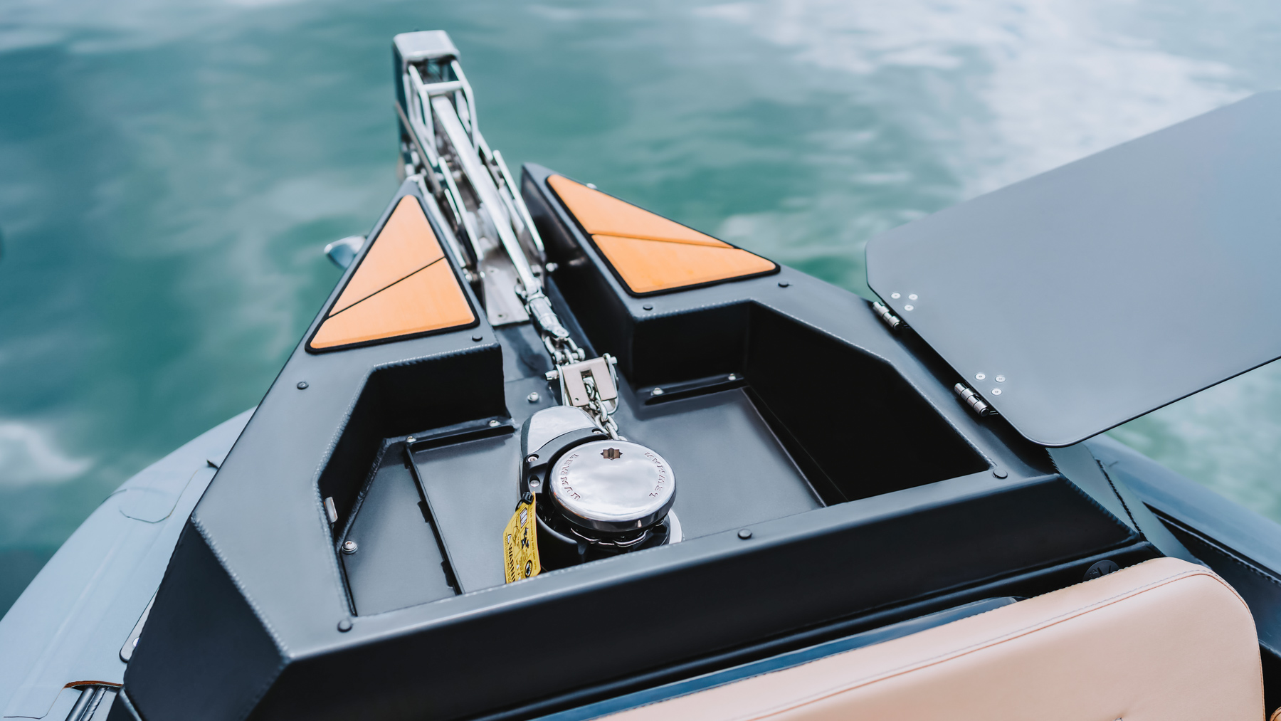 exterior of  s700 premium aluminium rib boat on Greece coast