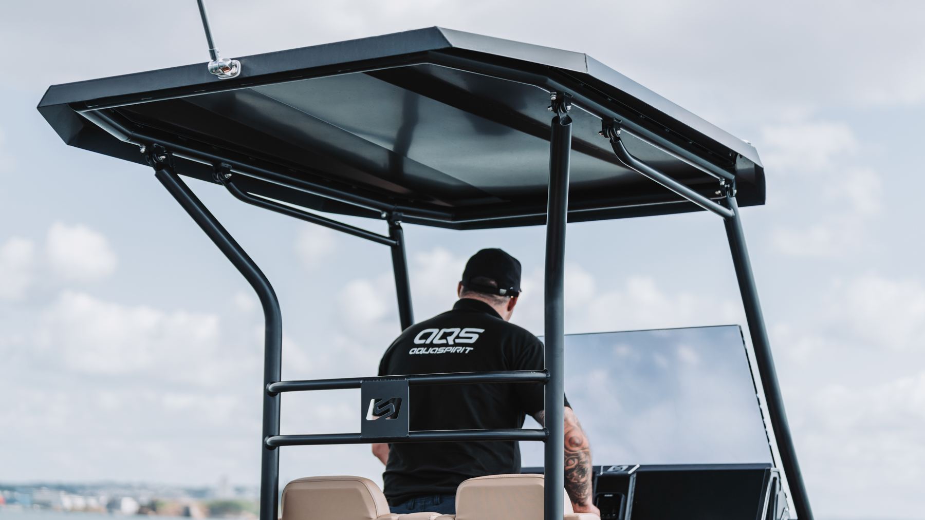 exterior of  s700 premium aluminium rib boat on Greece coast
