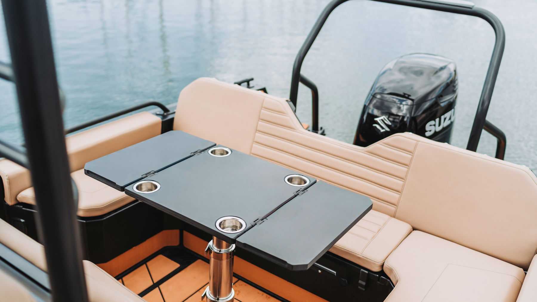 exterior of  s700 premium aluminium rib boat on California coast