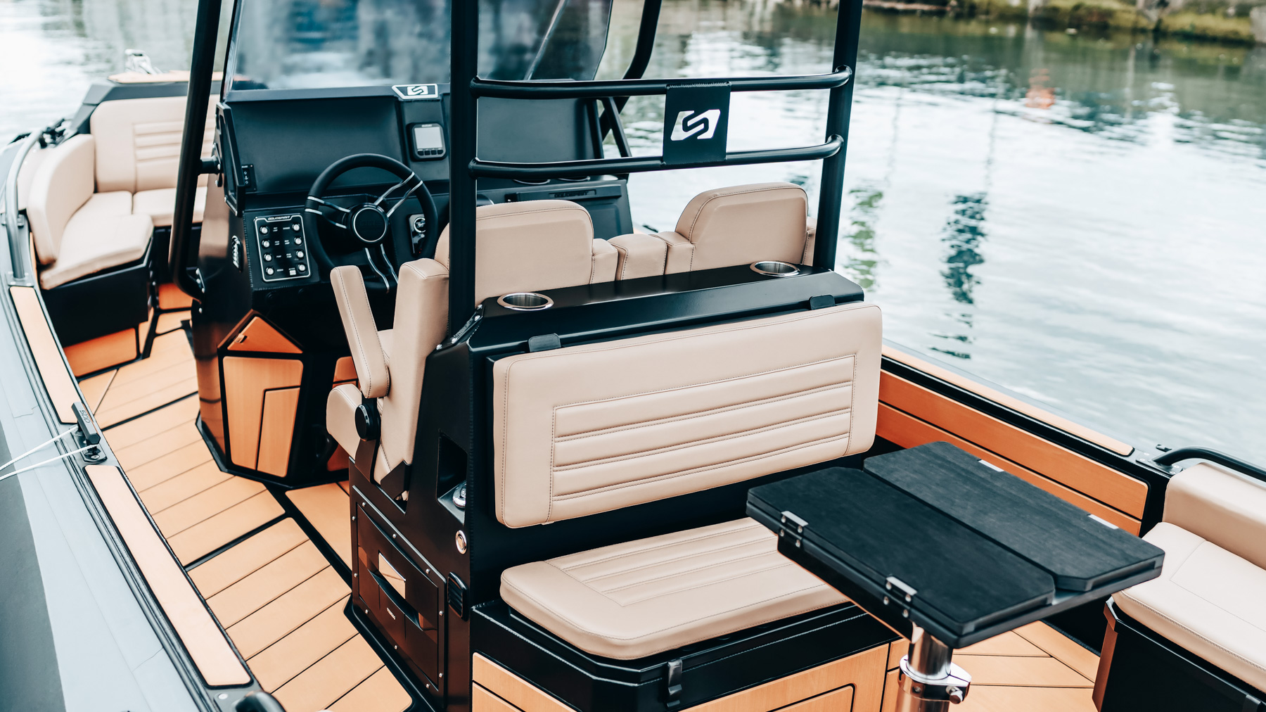 exterior of  s700 premium aluminium rib boat on California coast