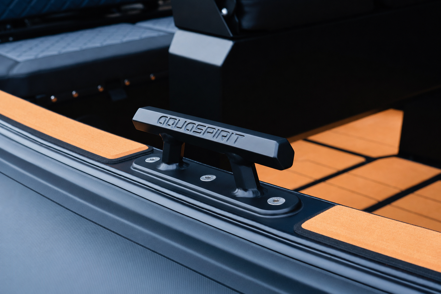 D-tubes, detail of premium aluminium RIB boat, Aquiaspirit s585