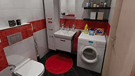 fotografie koupelny po rekonstrukci