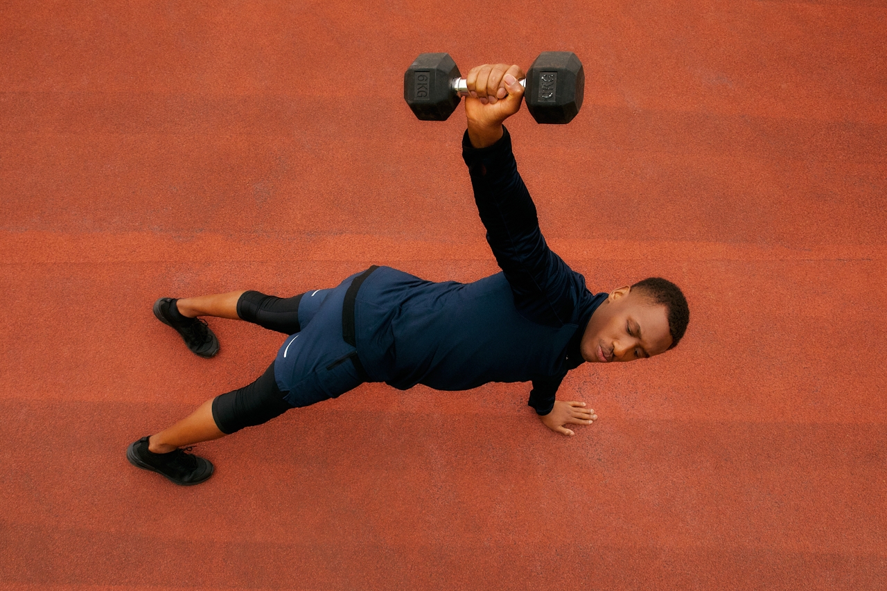 Man working out with weights