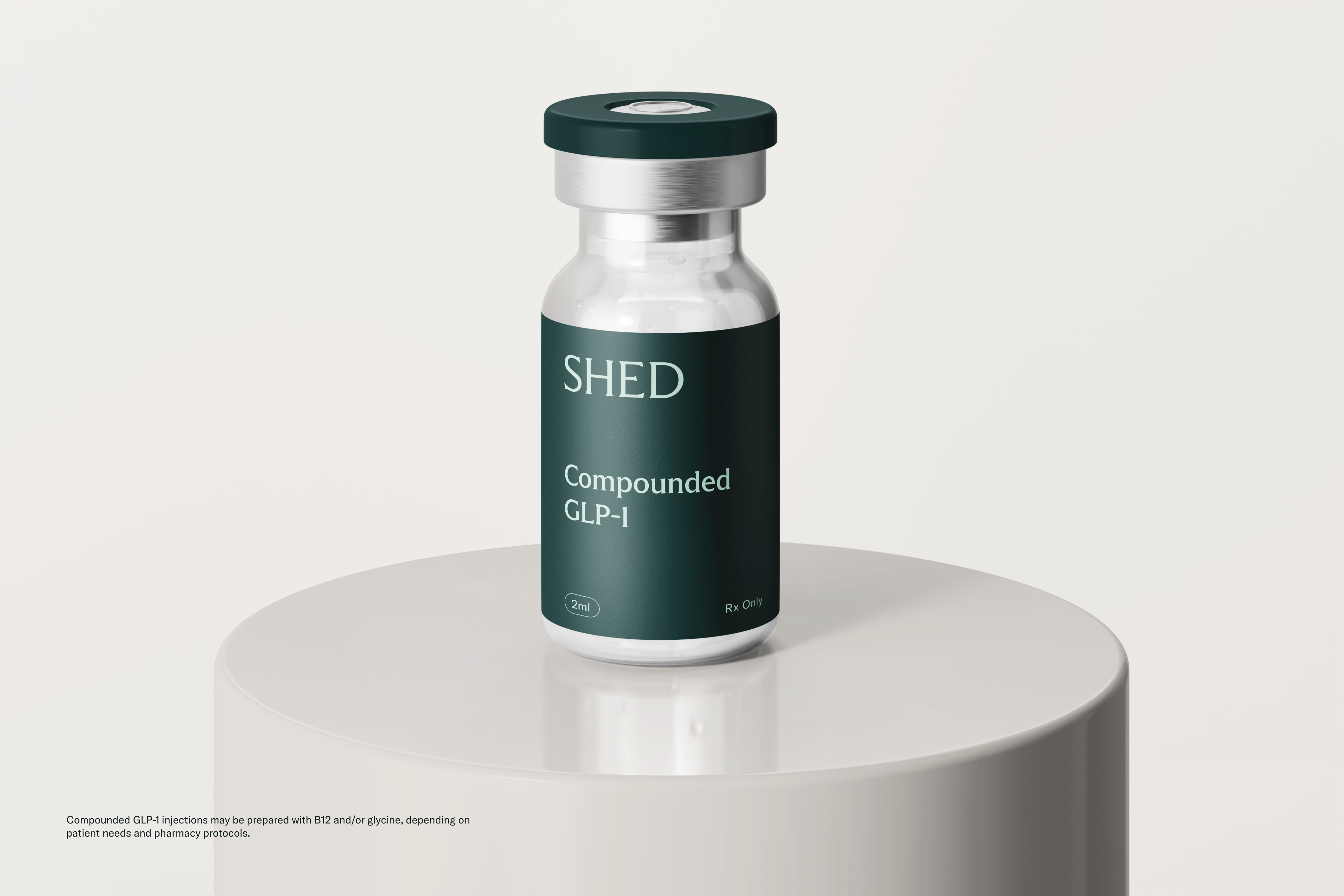 Compounded GLP-1 injection vial