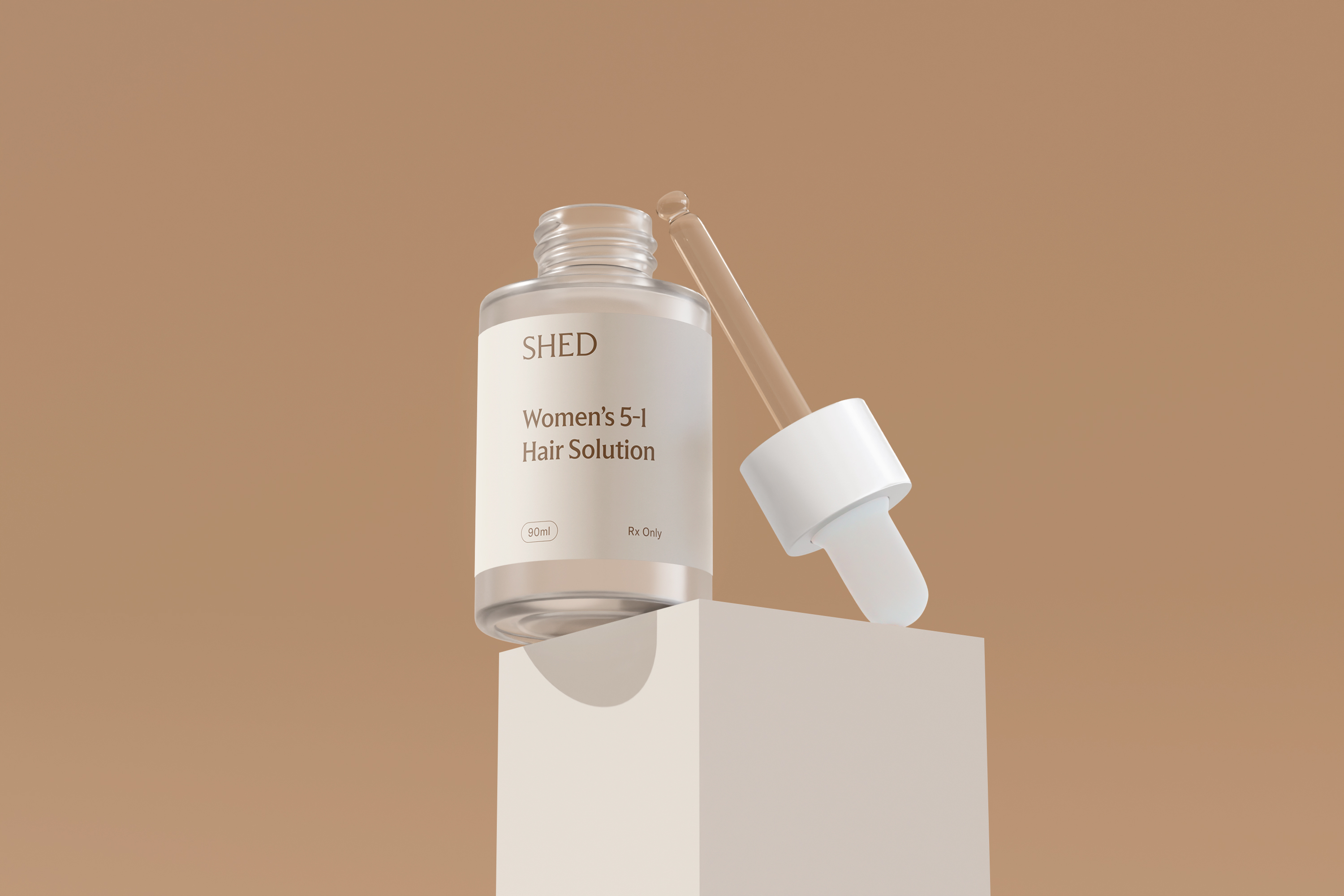 Bottle of Women's 5-in-1 Hair Serum with dropper