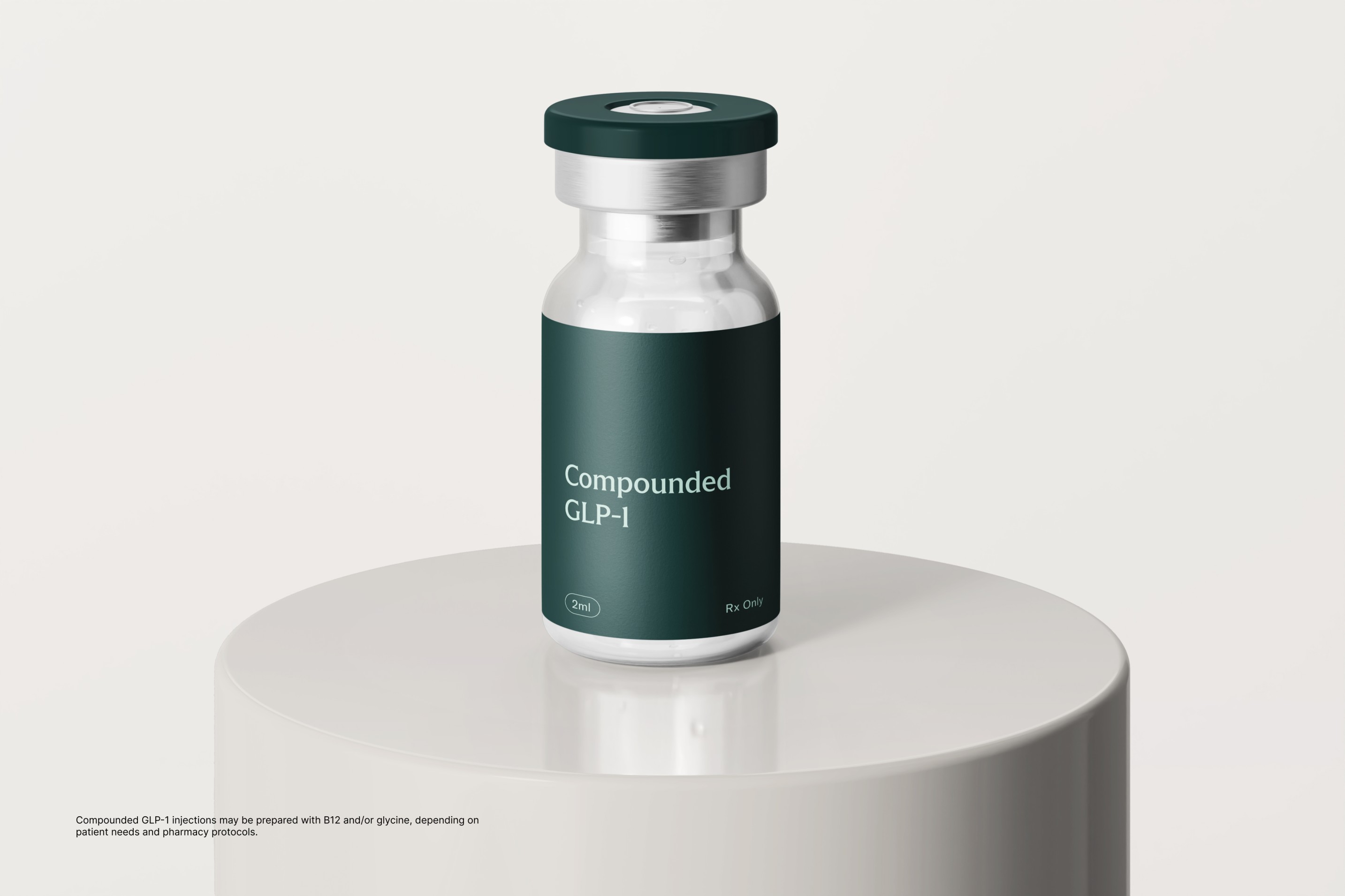 Compounded GLP-1 injection vial