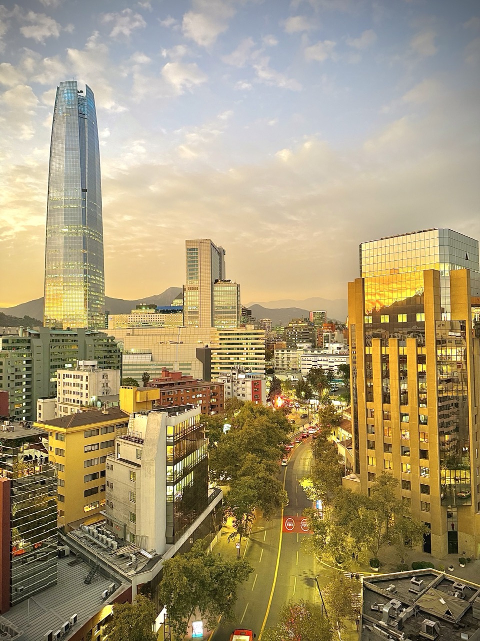 Skyline view from Suite152 in Providencia, Santiago
