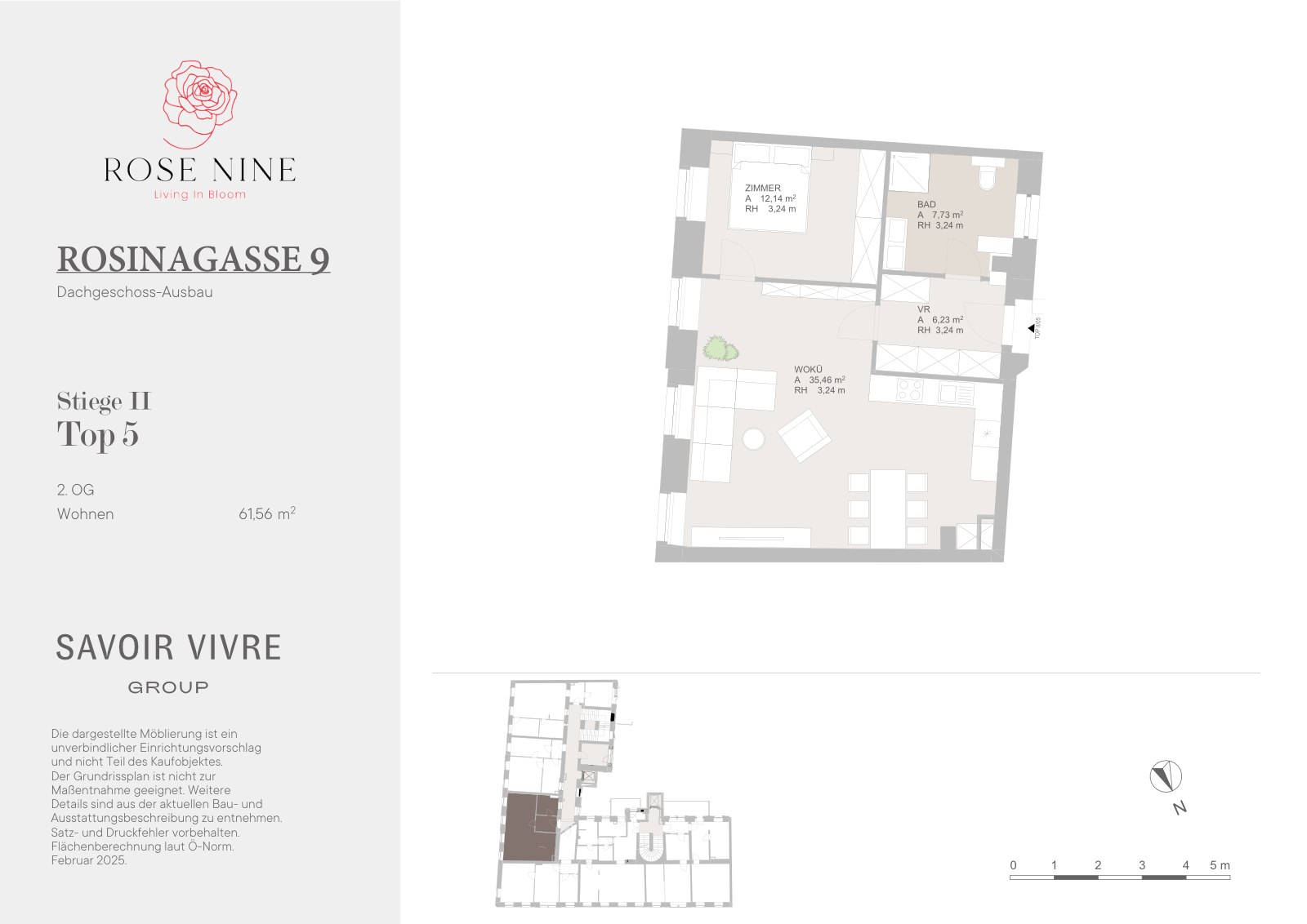 Grundriss ST 2 T 5 — Rose Nine, Rosinagasse 9, 1150 Wien