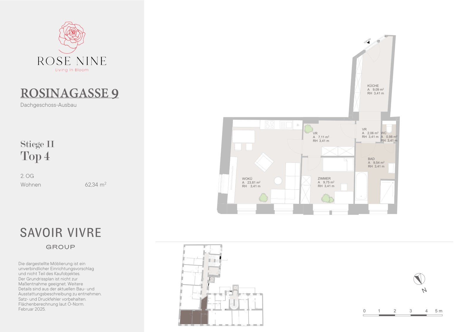 Grundriss ST 2 T 4 — Rose Nine, Rosinagasse 9, 1150 Wien