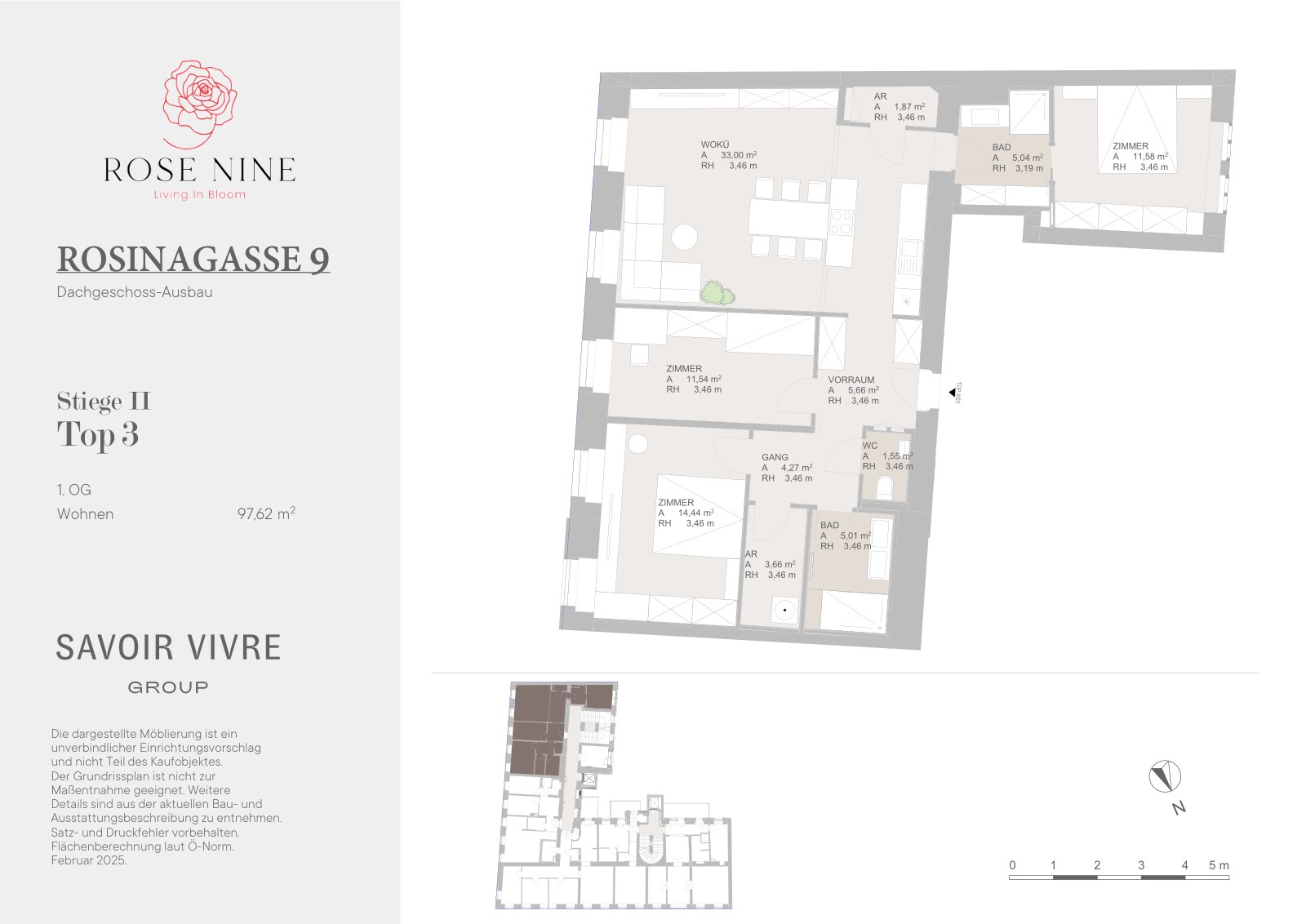 Grundriss ST 2 T 3 — Rose Nine, Rosinagasse 9, 1150 Wien