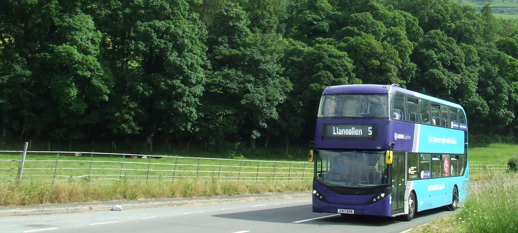 An Arriva Wales bus to Llangollen