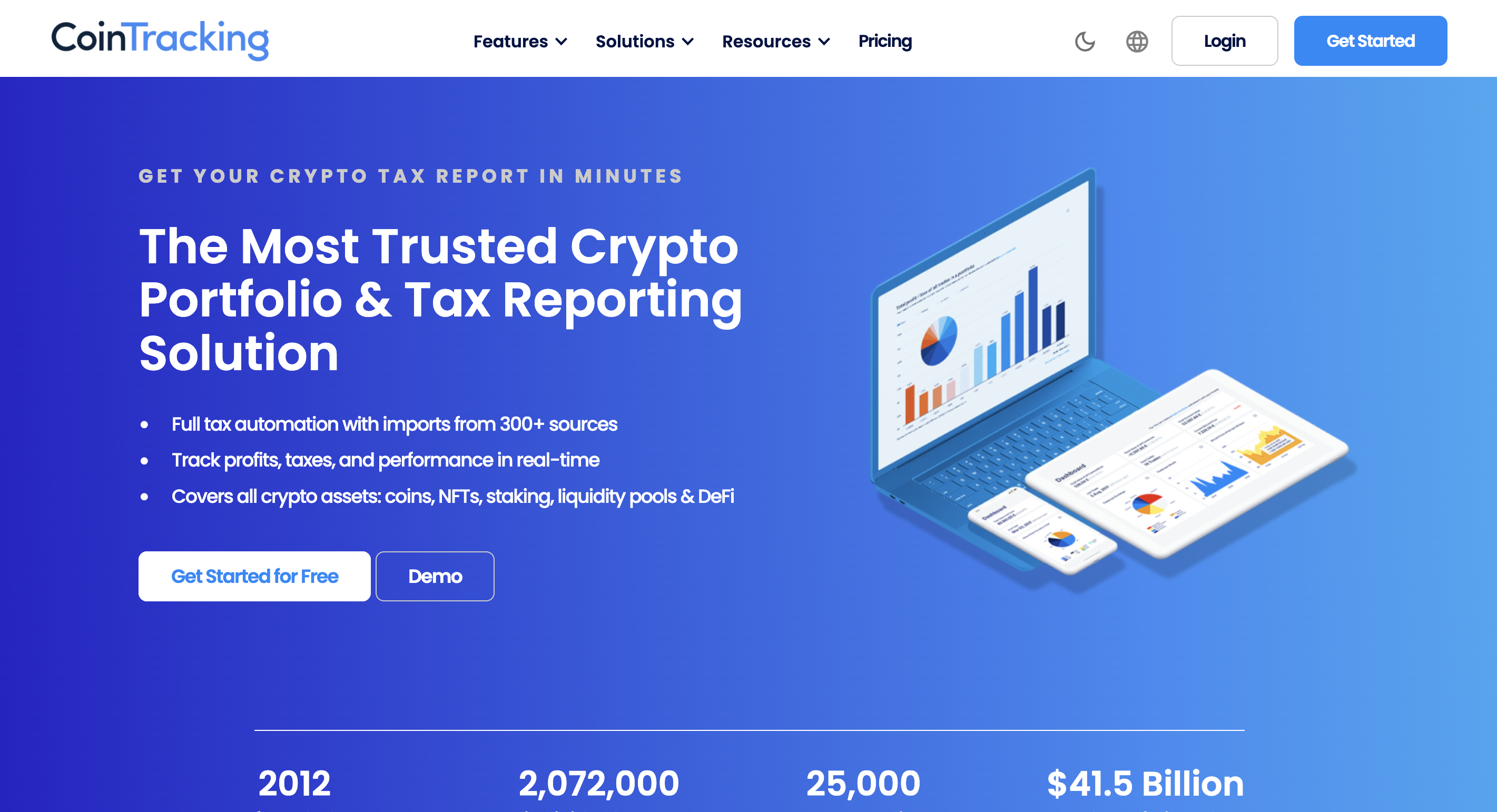 cointracking homepage