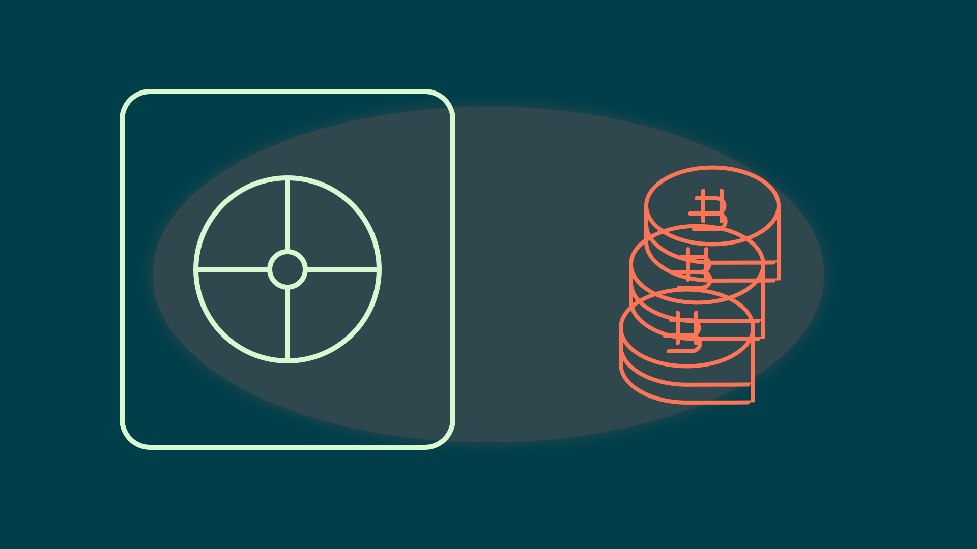 Ledn and Xapo Bitcoin-backed loan options represented by Bitcoin, a bank vault and loan documents